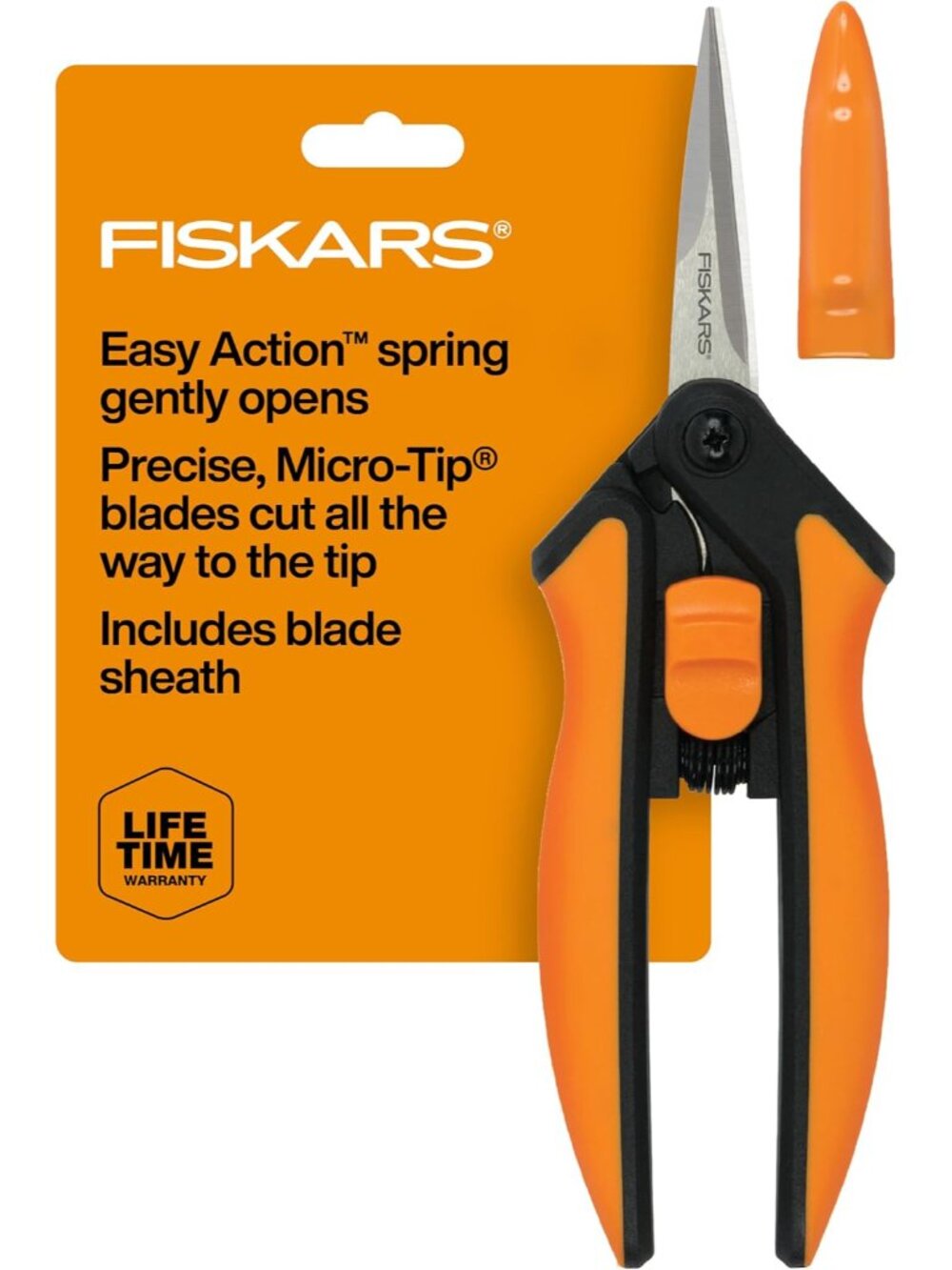 6" Steel Micro-Tip Pruning Scissors, Garden Snips for Small Plants